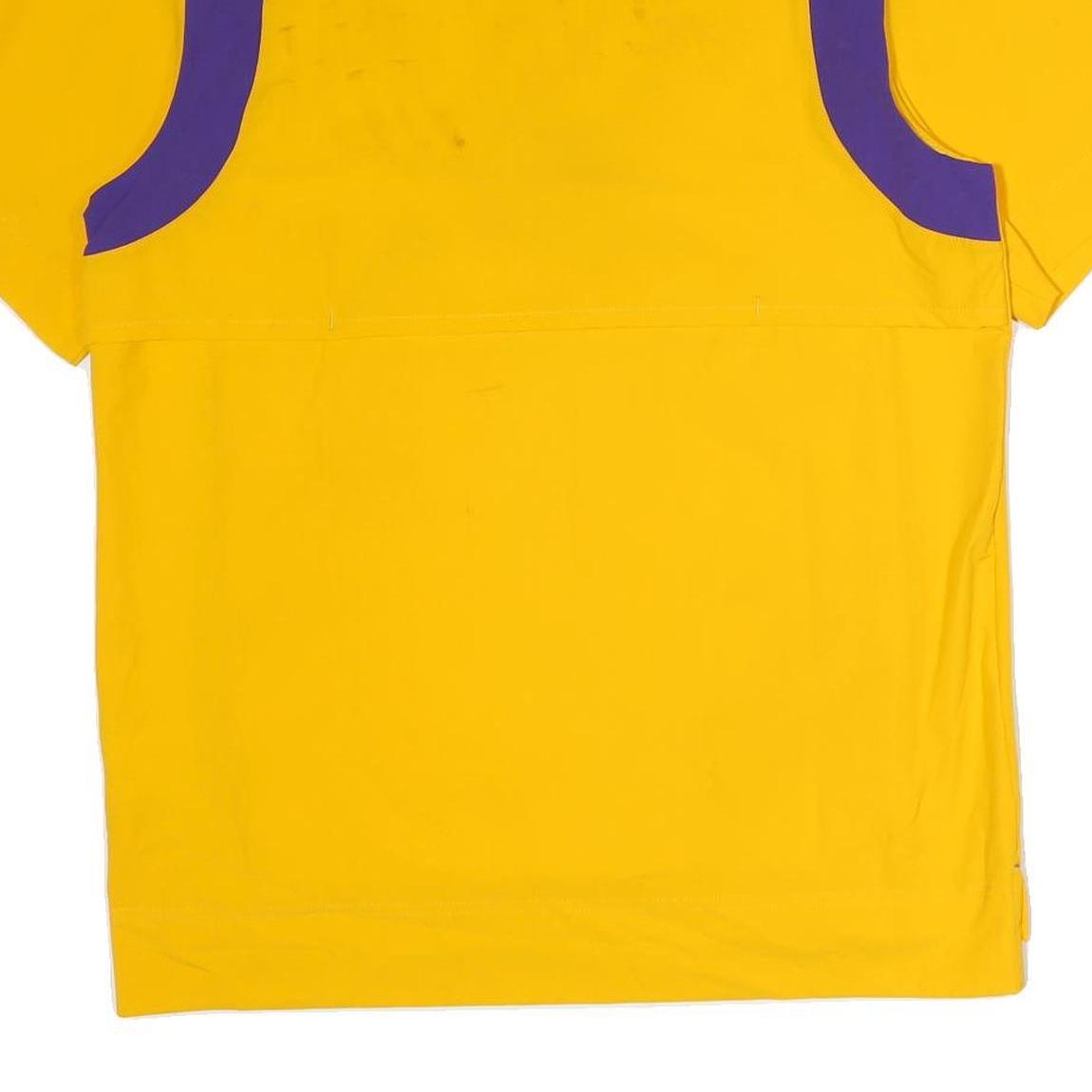 NIKE Mens Yellow & Purple Logo Zip Jacket M Polyester Short Sleeve Sports