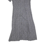 NORTON MCNAUGHTON Womens Blue & White Geometric Day Dress Polyester Short Sleeve