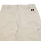 DICKIES Mens Beige Cargo Shorts L W36 Cotton Blend Workwear Comfortable Fit