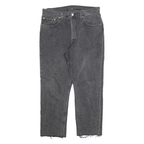 LEVI'S 501 Mens Jeans Black Regular Straight Denim Rinse W31 L26 Classic Button