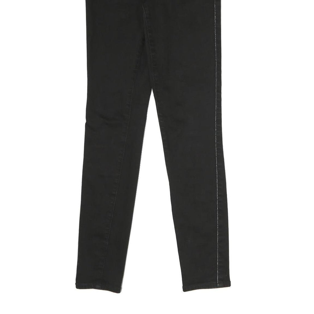 J BRAND Womens Slim Black Skinny Denim Raw W26 L29 Zip Cotton Jeans