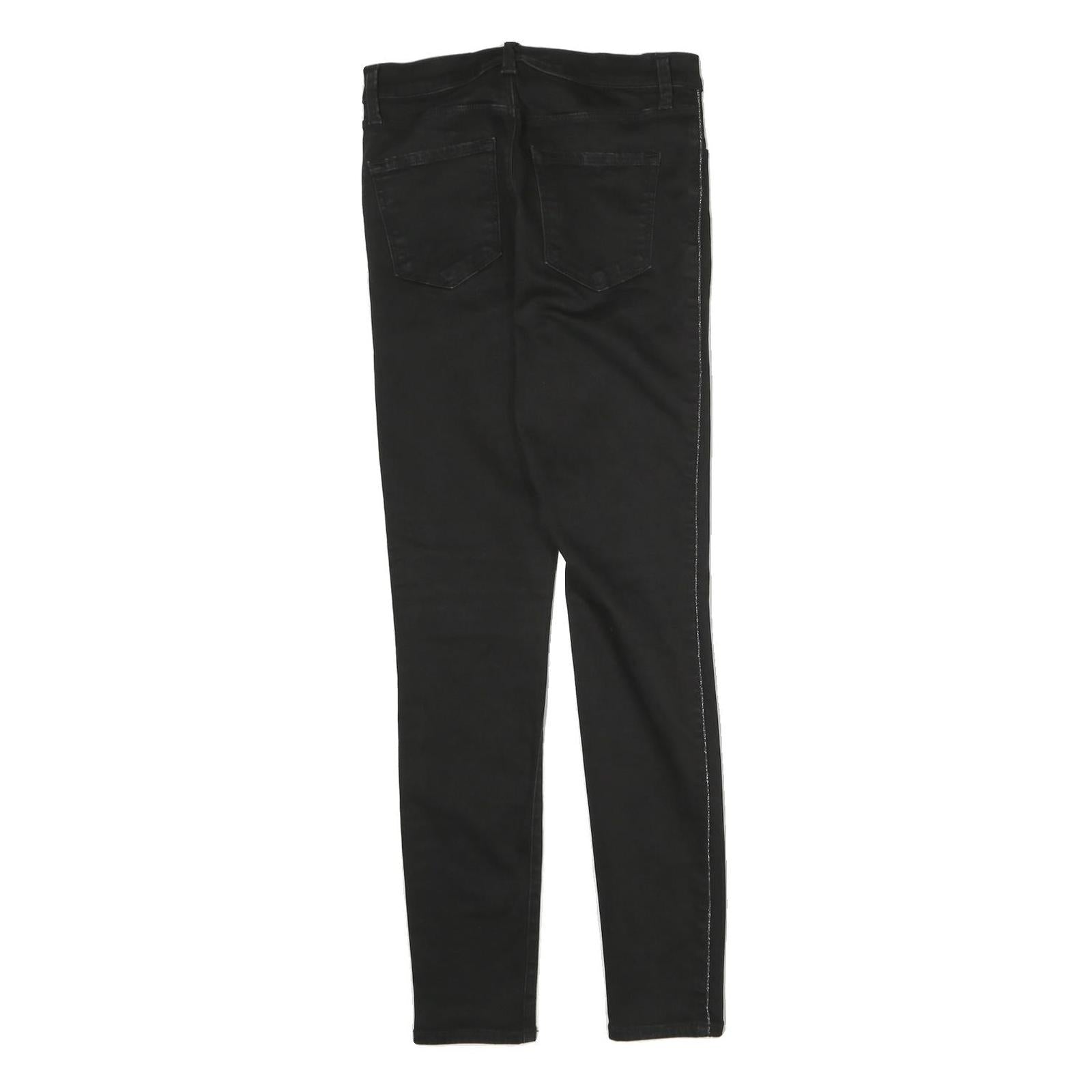 J BRAND Womens Slim Black Skinny Denim Raw W26 L29 Zip Cotton Jeans