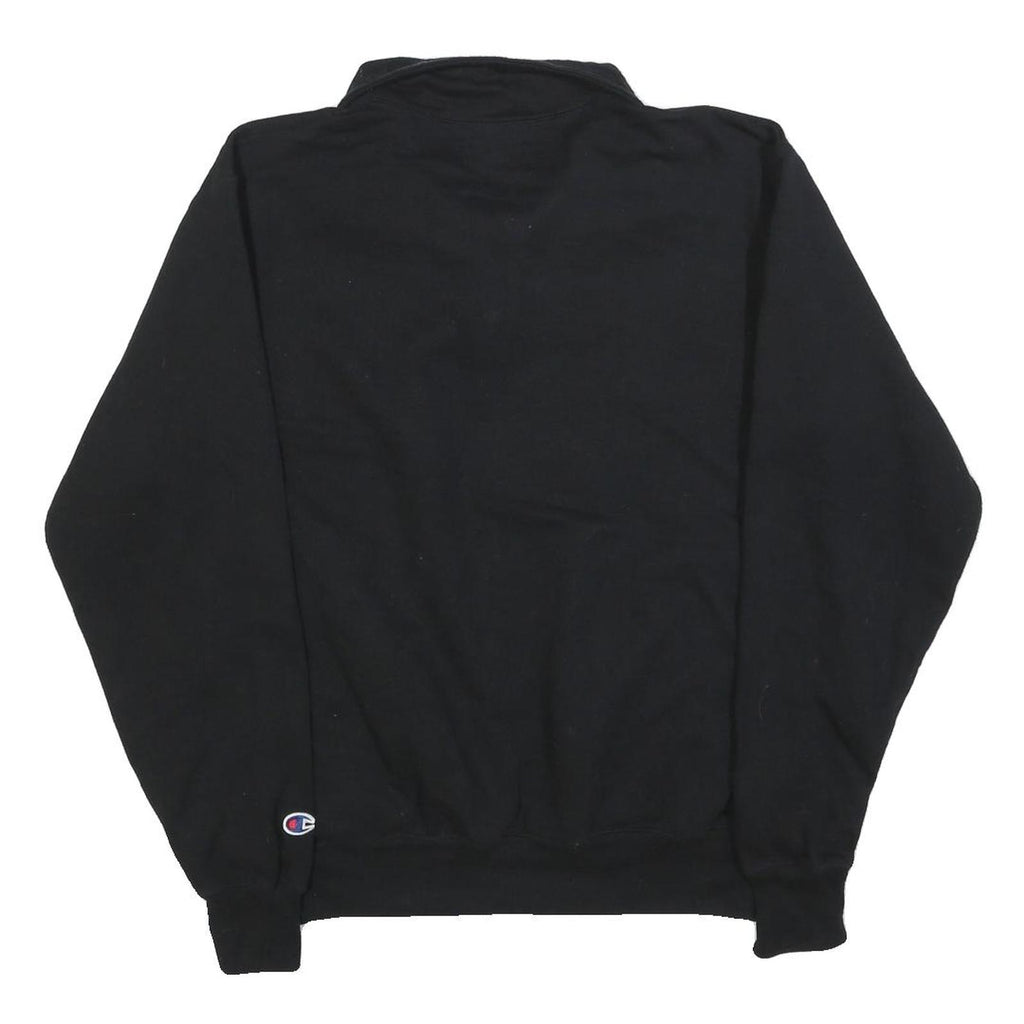 CHAMPION Mens Black Class of 2016 Half Zip M Sweatshirt Cotton Blend Casual