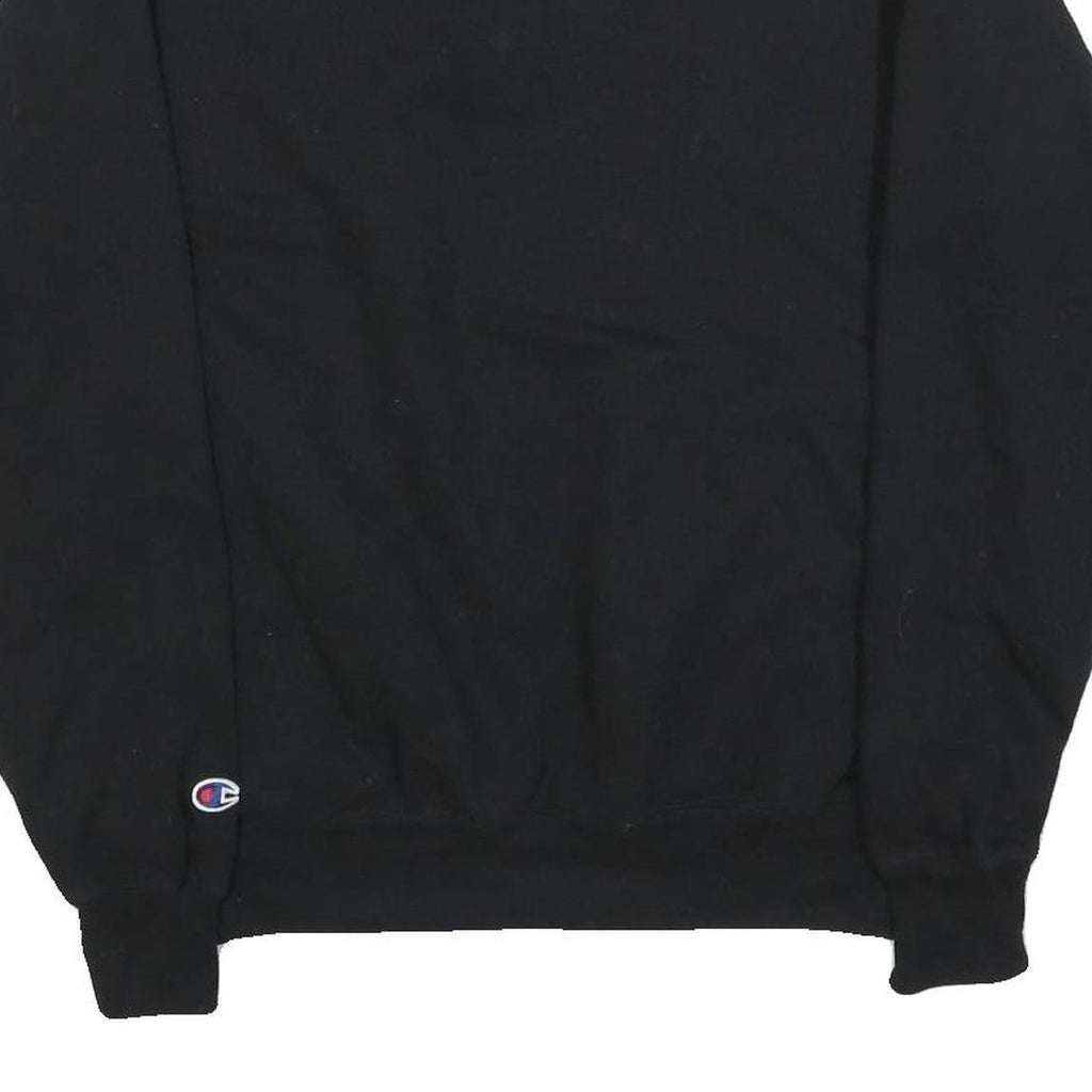 CHAMPION Mens Black Class of 2016 Half Zip M Sweatshirt Cotton Blend Casual