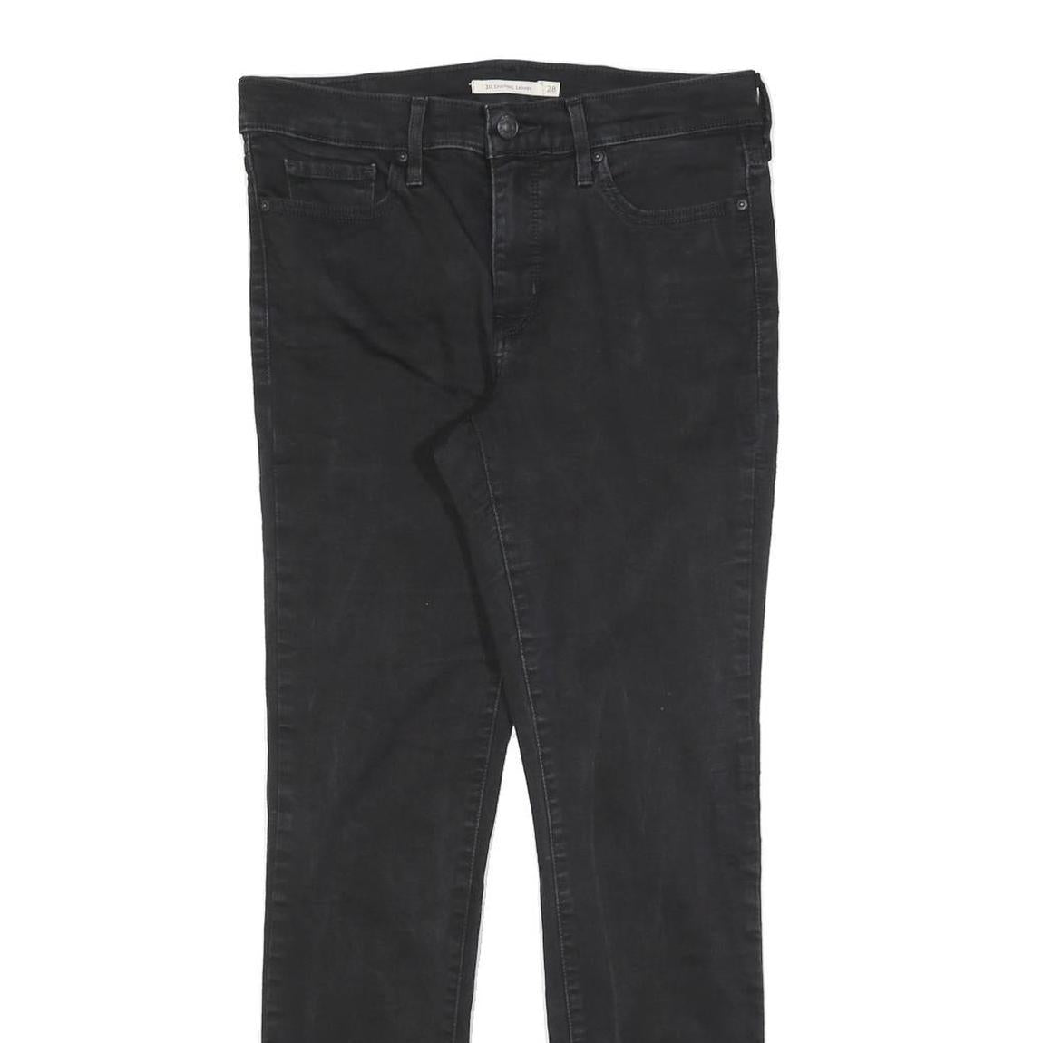 LEVI'S 311 Slim Womens Jeans Black Denim Slim W28 L30 Stretch Classic