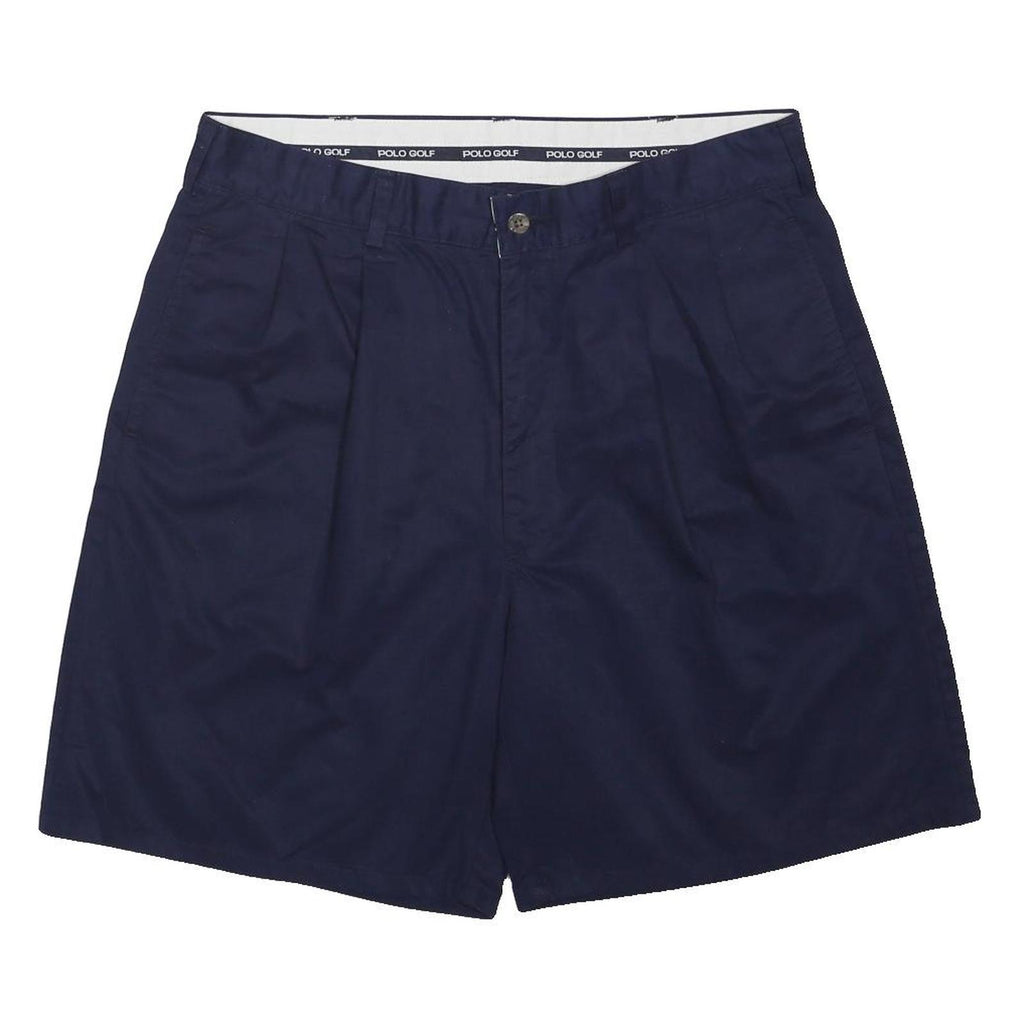 POLO GOLF Mens Shorts Navy Blue Casual M W34 Smart Cotton Blend
