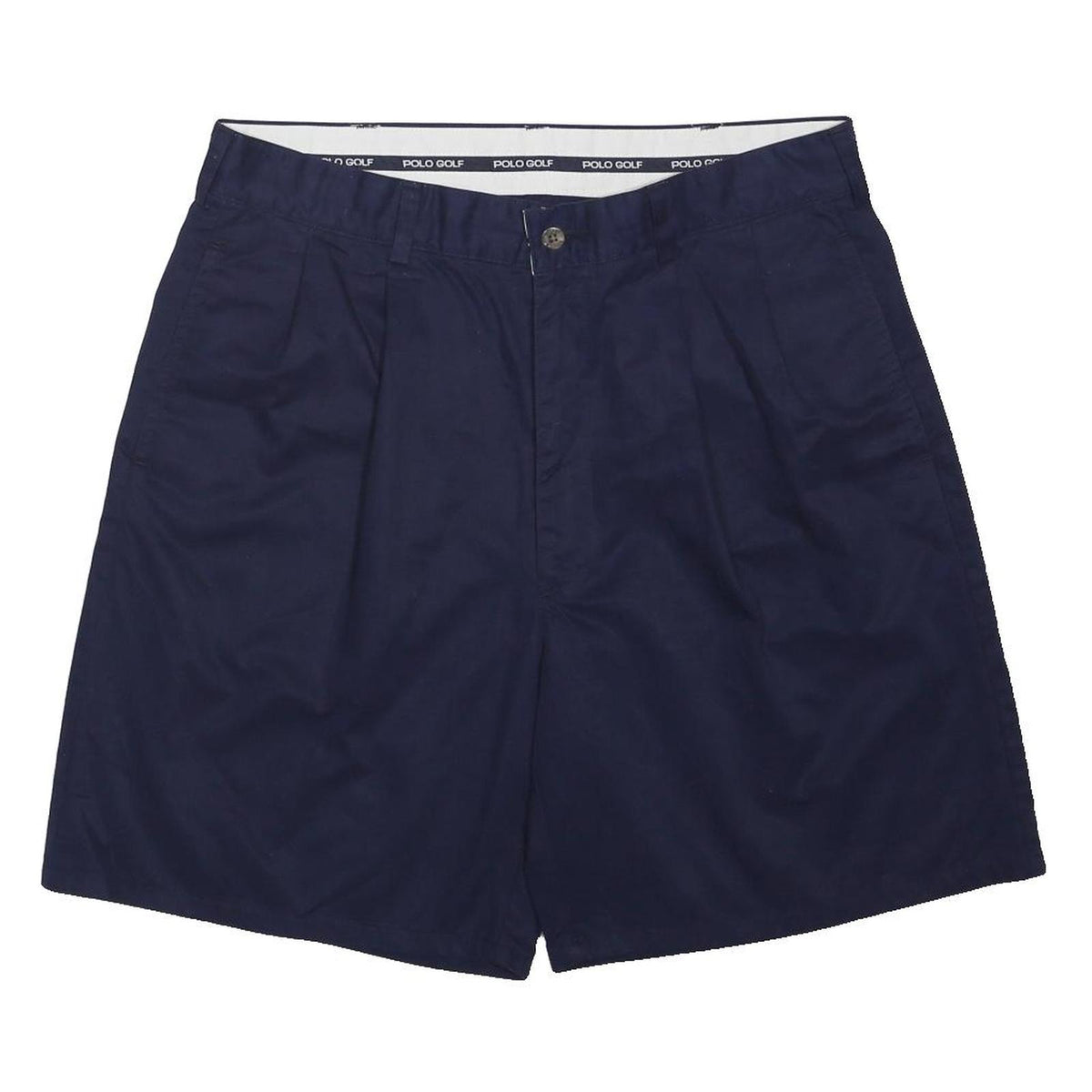 POLO GOLF Mens Shorts Navy Blue Casual M W34 Smart Cotton Blend