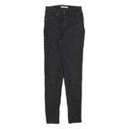 LEVI'S 721 Womens Slim Black Denim Light W27 L30 Skinny Jeans Zip Closure