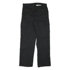DICKIES Mens Cotton Blend Black Regular Cargo Trousers W33 L32 Workwear Utility