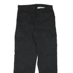 DICKIES Mens Cotton Blend Black Regular Cargo Trousers W33 L32 Workwear Utility