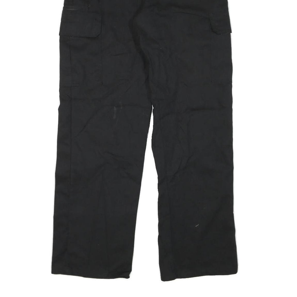 DICKIES Mens Cotton Blend Black Regular Cargo Trousers W33 L32 Workwear Utility
