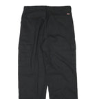 DICKIES Mens Cotton Blend Black Regular Cargo Trousers W33 L32 Workwear Utility