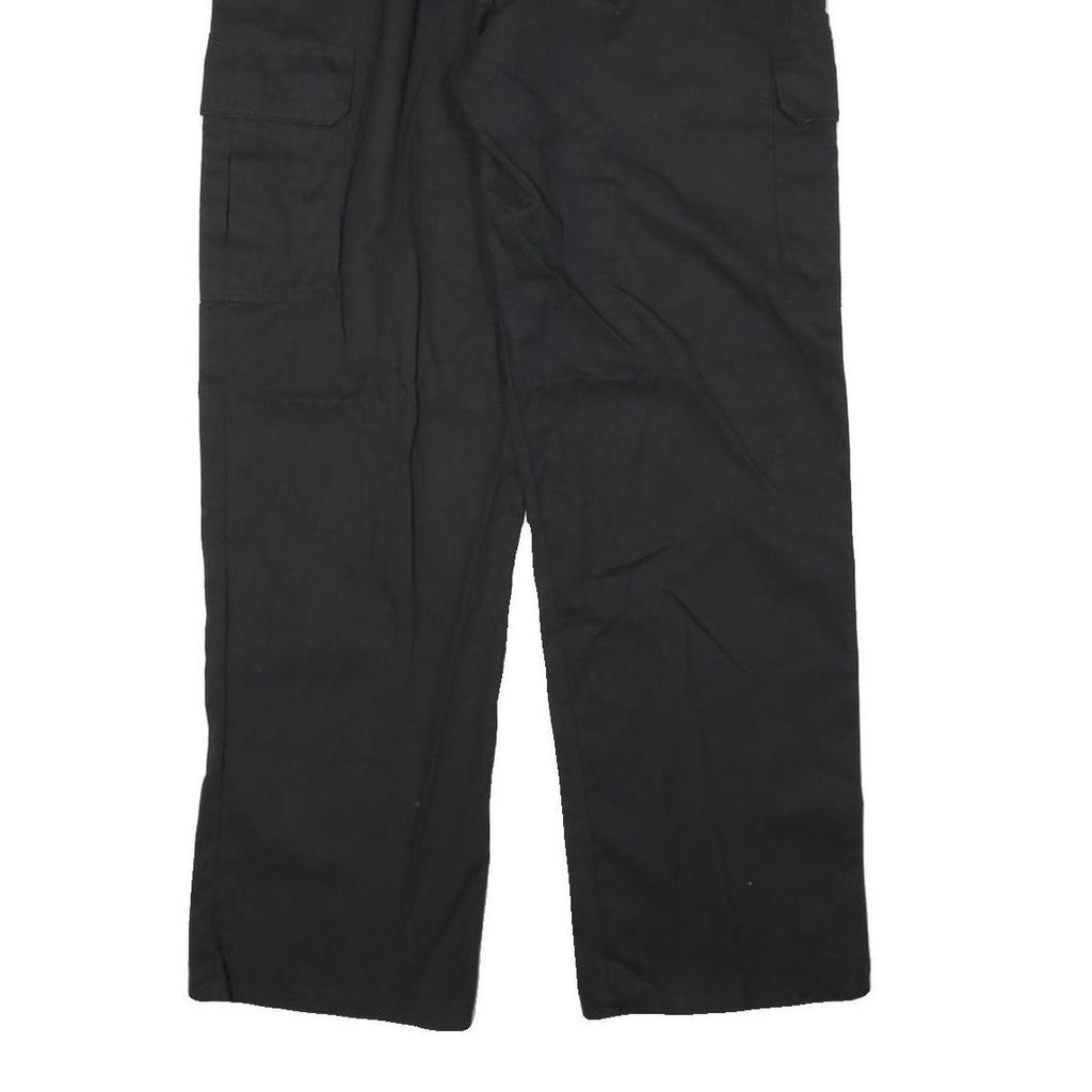 DICKIES Mens Cotton Blend Black Regular Cargo Trousers W33 L32 Workwear Utility
