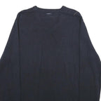 NAUTICA Mens Navy Blue Cotton Patterned V-Neck Basic Knit Jumper M Casual