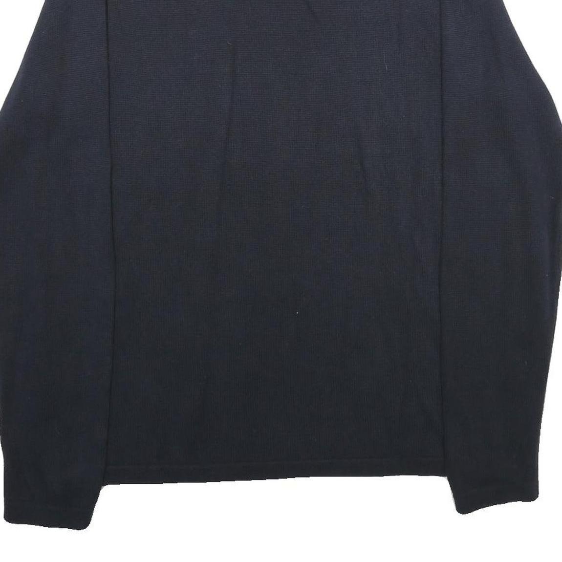 NAUTICA Mens Navy Blue Cotton Patterned V-Neck Basic Knit Jumper M Casual