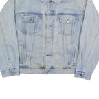 WRANGLER Mens Blue Denim Jacket XL Cotton Button Closure Classic Fit Casual