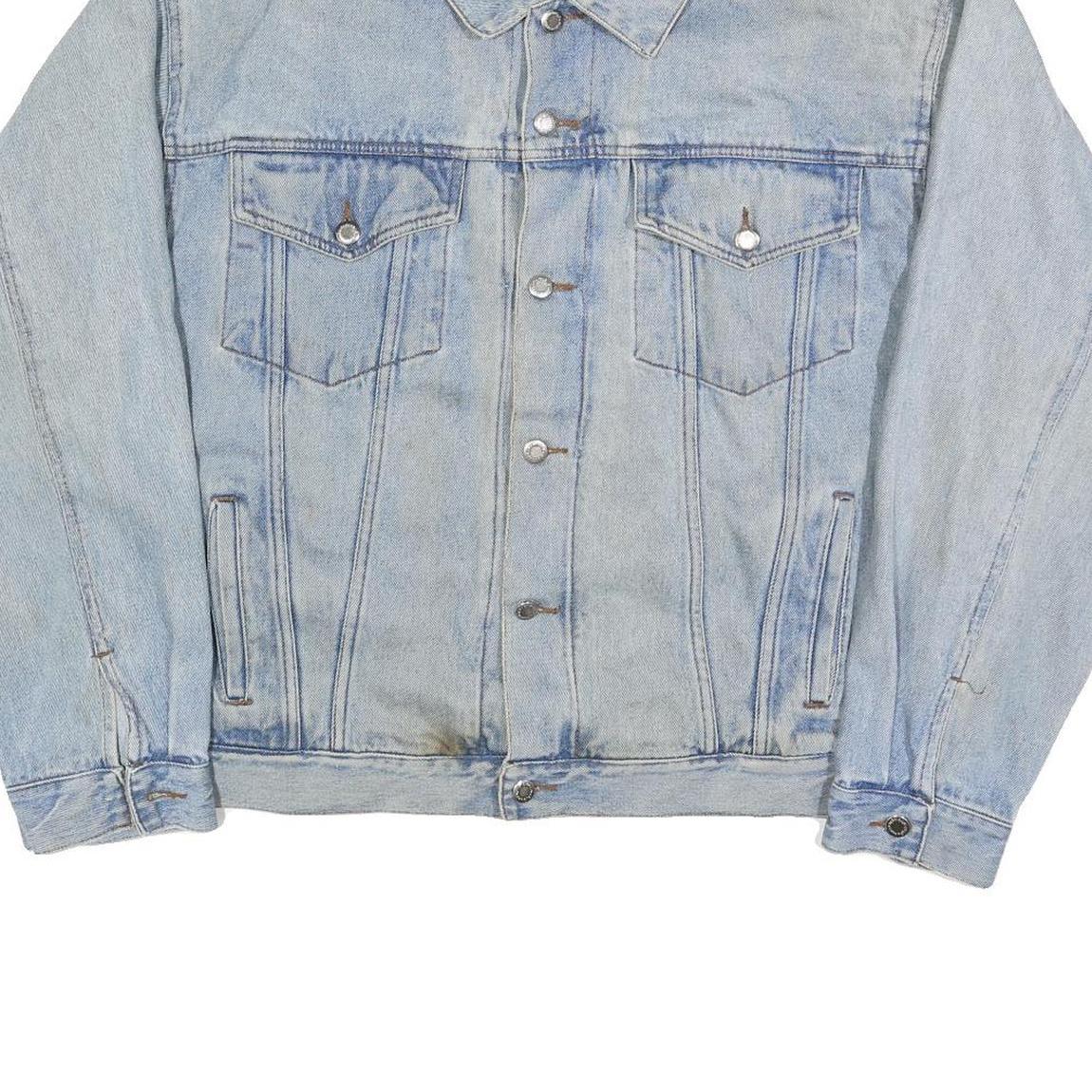 WRANGLER Mens Blue Denim Jacket XL Cotton Button Closure Classic Fit Casual