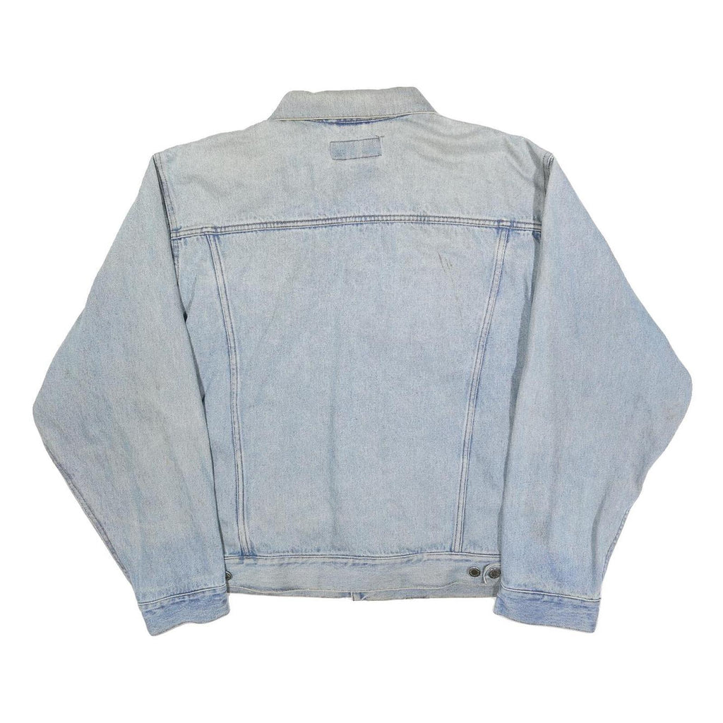 WRANGLER Mens Blue Denim Jacket XL Cotton Button Closure Classic Fit Casual