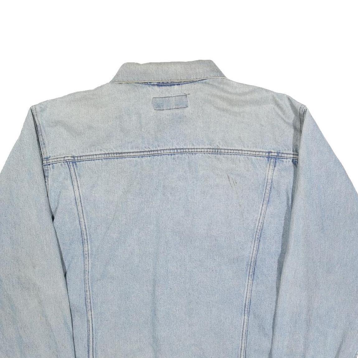 WRANGLER Mens Blue Denim Jacket XL Cotton Button Closure Classic Fit Casual