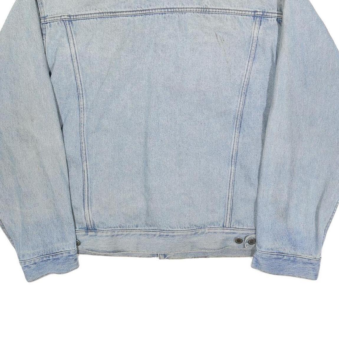 WRANGLER Mens Blue Denim Jacket XL Cotton Button Closure Classic Fit Casual