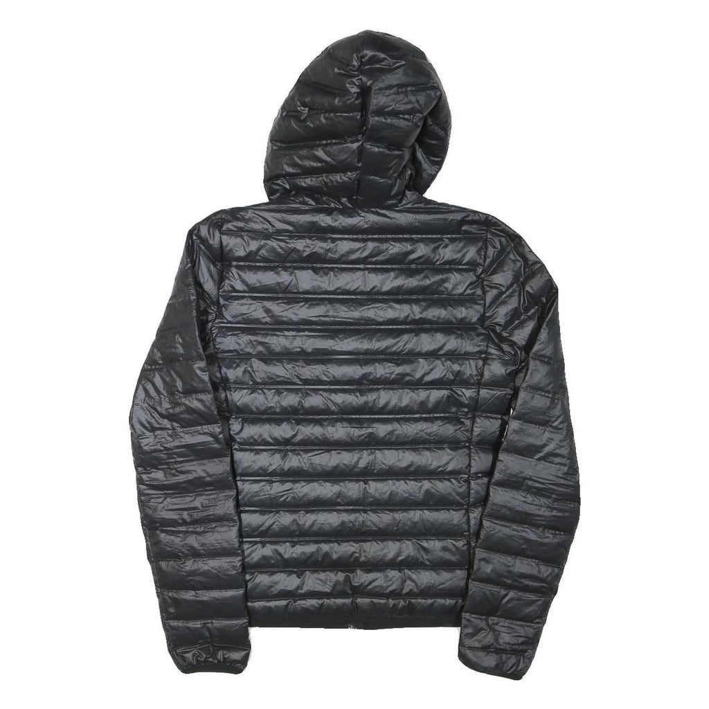 ADIDAS Womens Black Lightweight Hooded Zip Jacket XS Polyester Blend Puffer