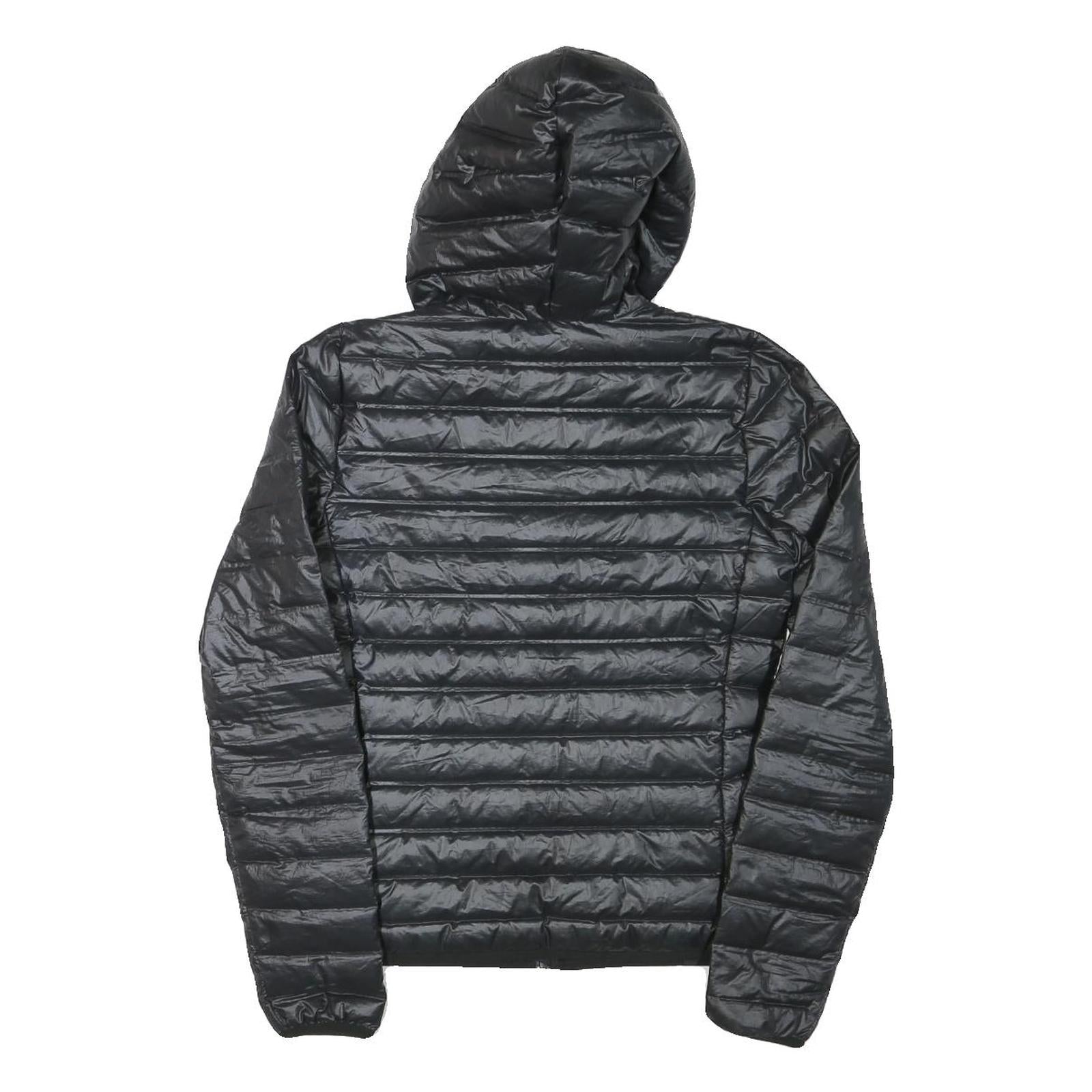 ADIDAS Womens Black Lightweight Hooded Zip Jacket XS Polyester Blend Puffer