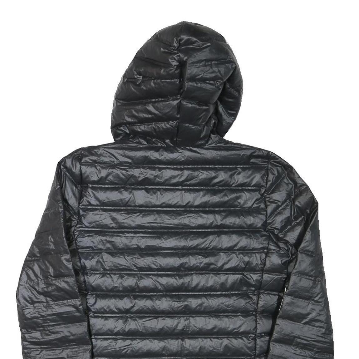 ADIDAS Womens Black Lightweight Hooded Zip Jacket XS Polyester Blend Puffer