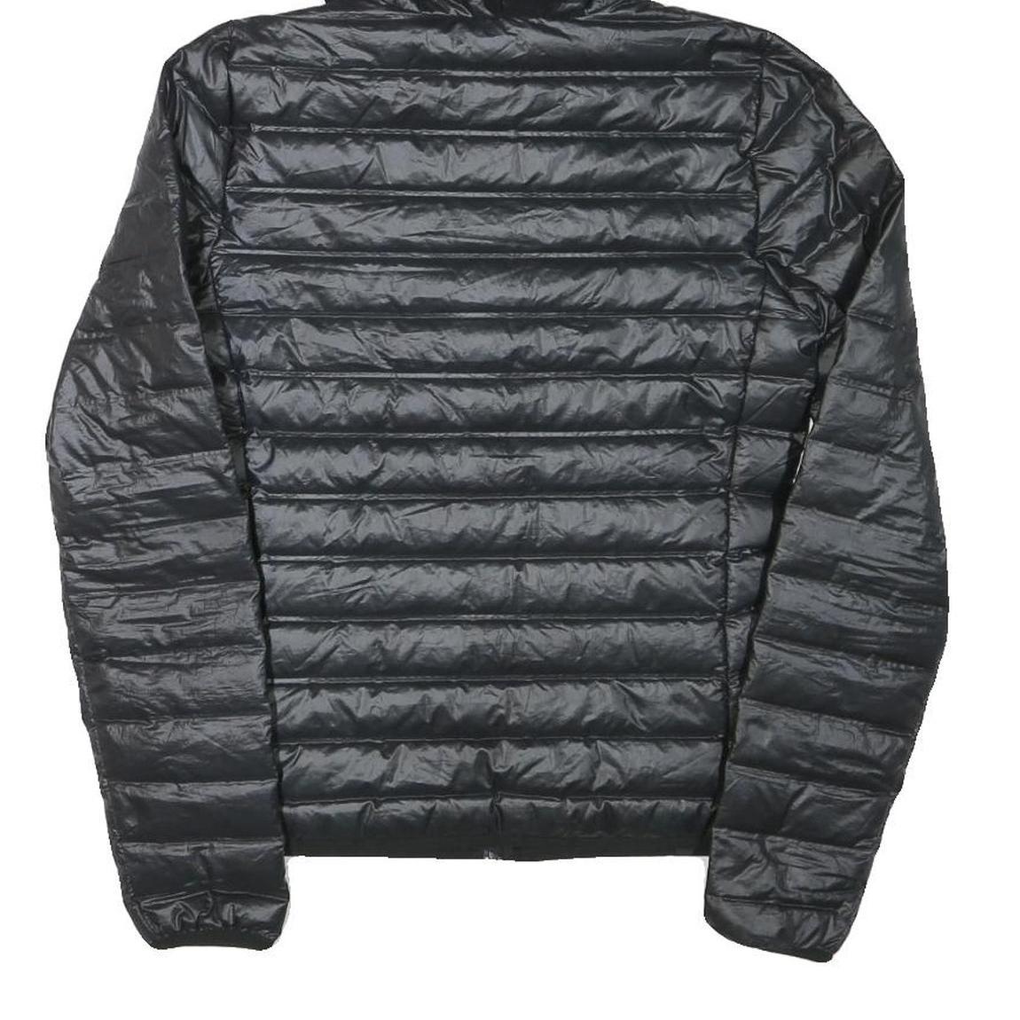 ADIDAS Womens Black Lightweight Hooded Zip Jacket XS Polyester Blend Puffer