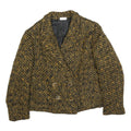 BASTA Womens Brown & Black Wool Button Jacket S Tweed Classic Winter Outerwear