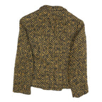 BASTA Womens Brown & Black Wool Button Jacket S Tweed Classic Winter Outerwear