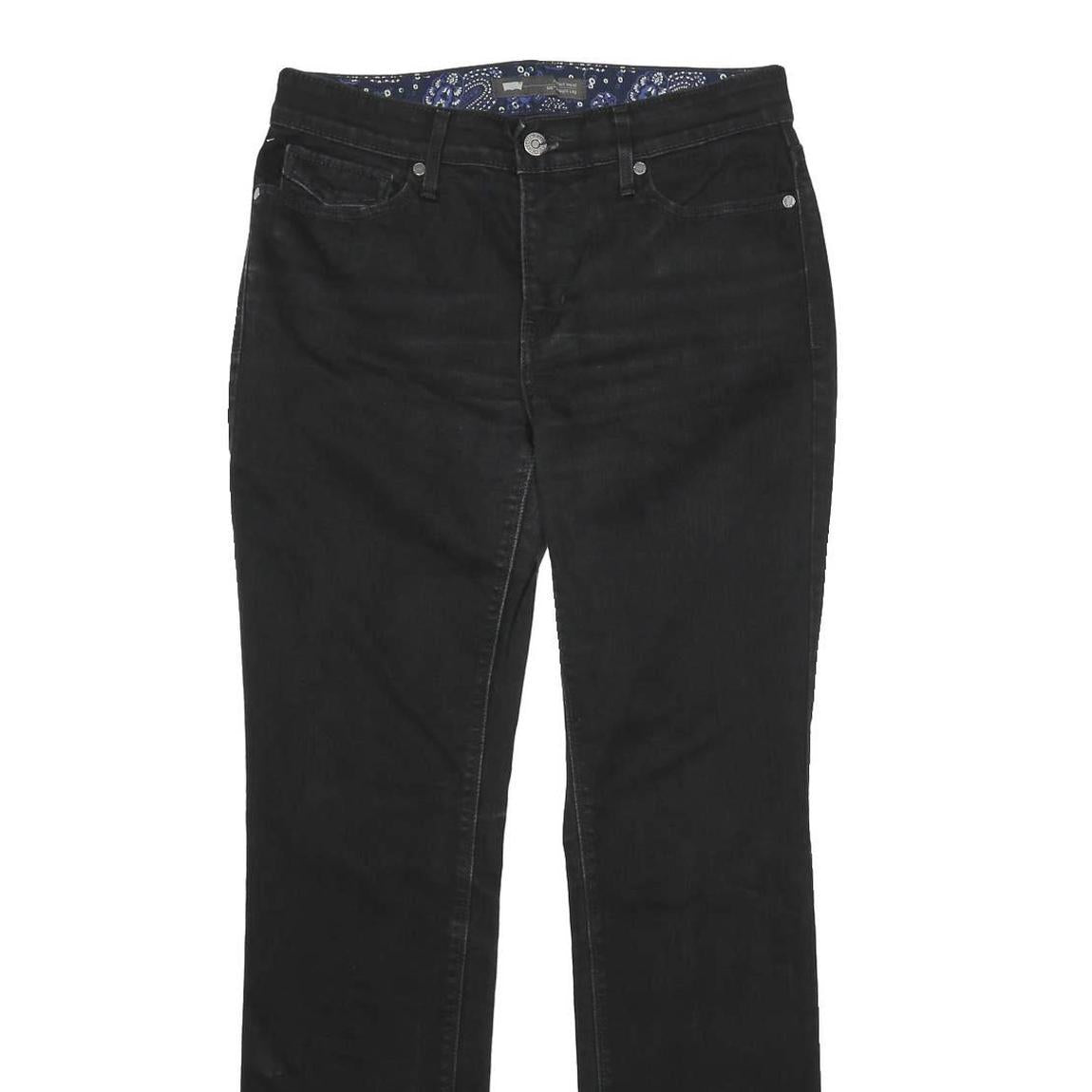 LEVI'S 525 Perfect Waist Womens Jeans Black Regular Straight Denim W29 L32