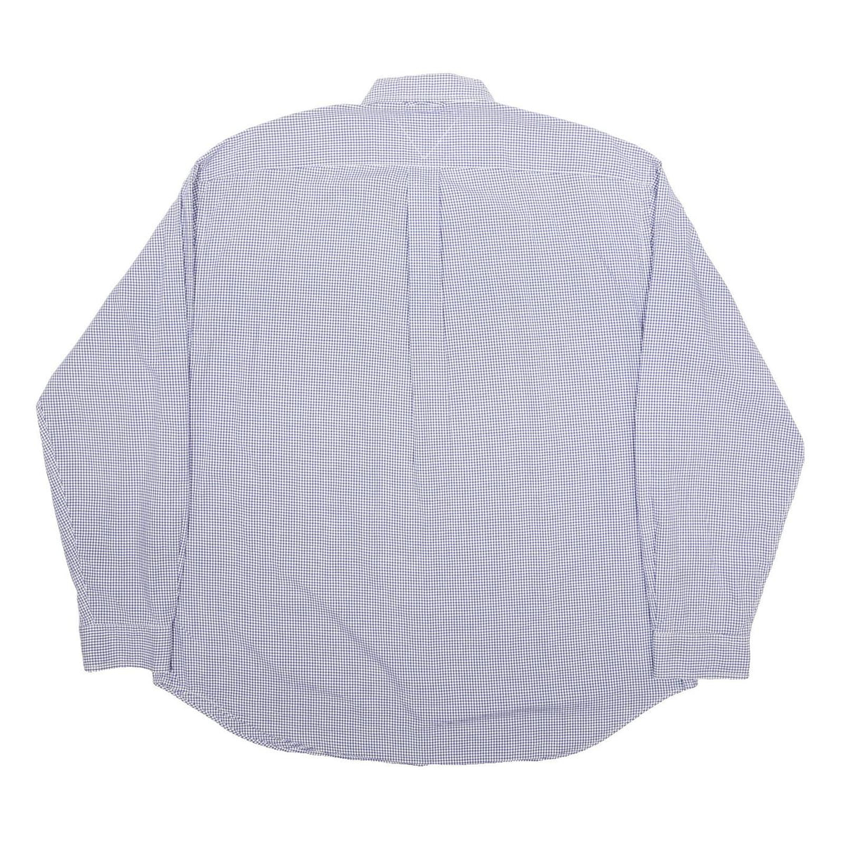 TOMMY HILFIGER Mens Blue & White Check Shirt XL Button-Down Collar Casual Cotton