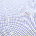 TOMMY HILFIGER Mens Blue & White Check Shirt XL Button-Down Collar Casual Cotton