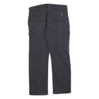 DICKIES Mens Jeans Black Regular Straight Cotton Blend W34 L30 Workwear Zip
