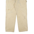 DICKIES Mens Regular Fit Beige Cotton Blend Jeans W34 L30 Zip Practical Workwear