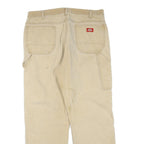 DICKIES Mens Regular Fit Beige Cotton Blend Jeans W34 L30 Zip Practical Workwear