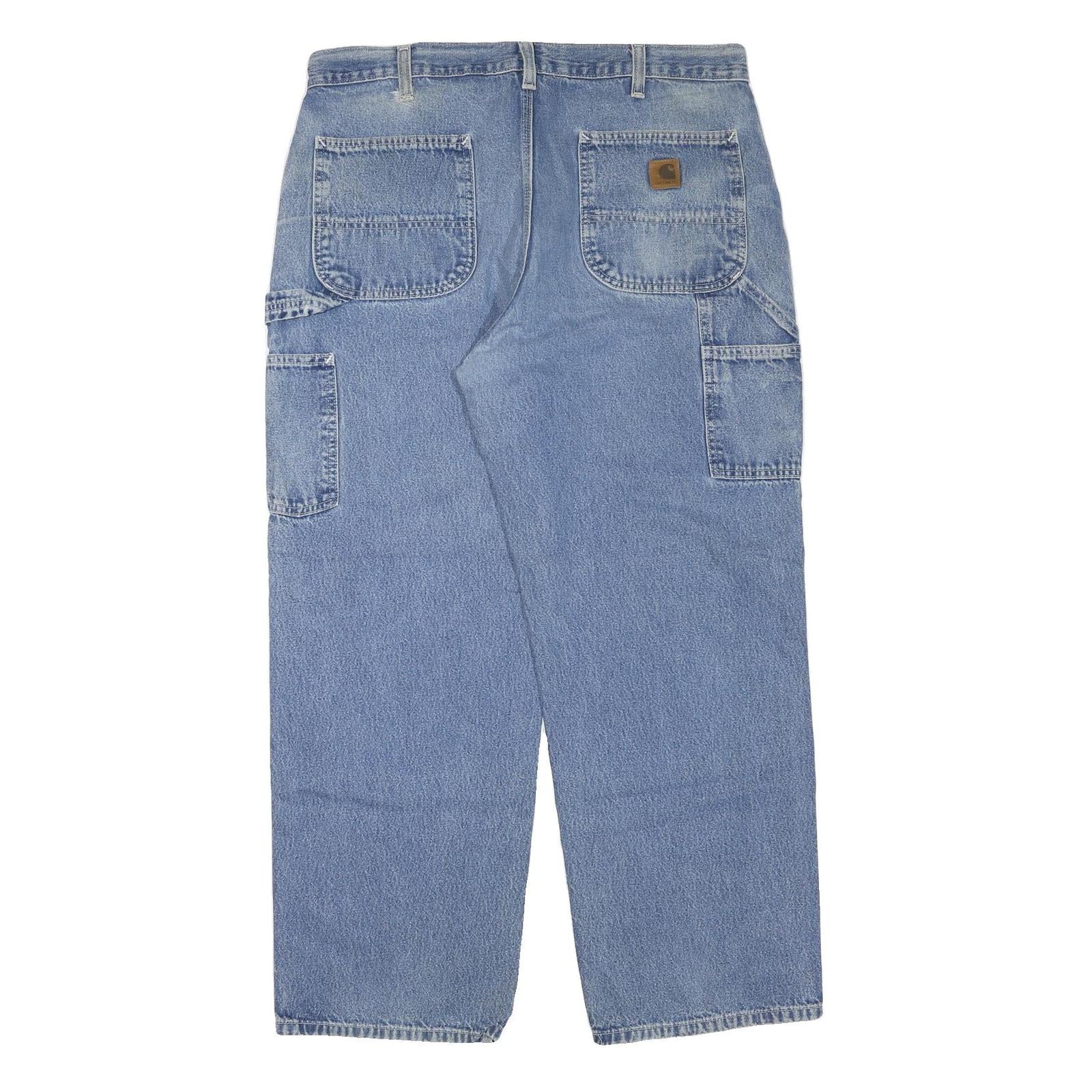 CARHARTT Mens Jeans Blue Regular Straight Denim Light W38 L30 Workwear