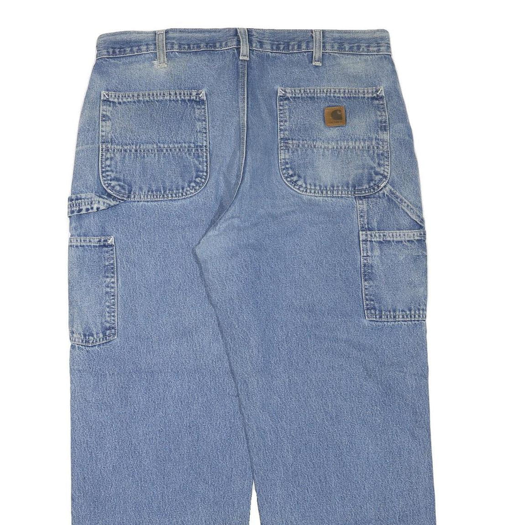CARHARTT Mens Jeans Blue Regular Straight Denim Light W38 L30 Workwear
