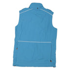 Mens Blue Utility Gilet Vest M Polyester Blend Plain Zip Outdoor Casual