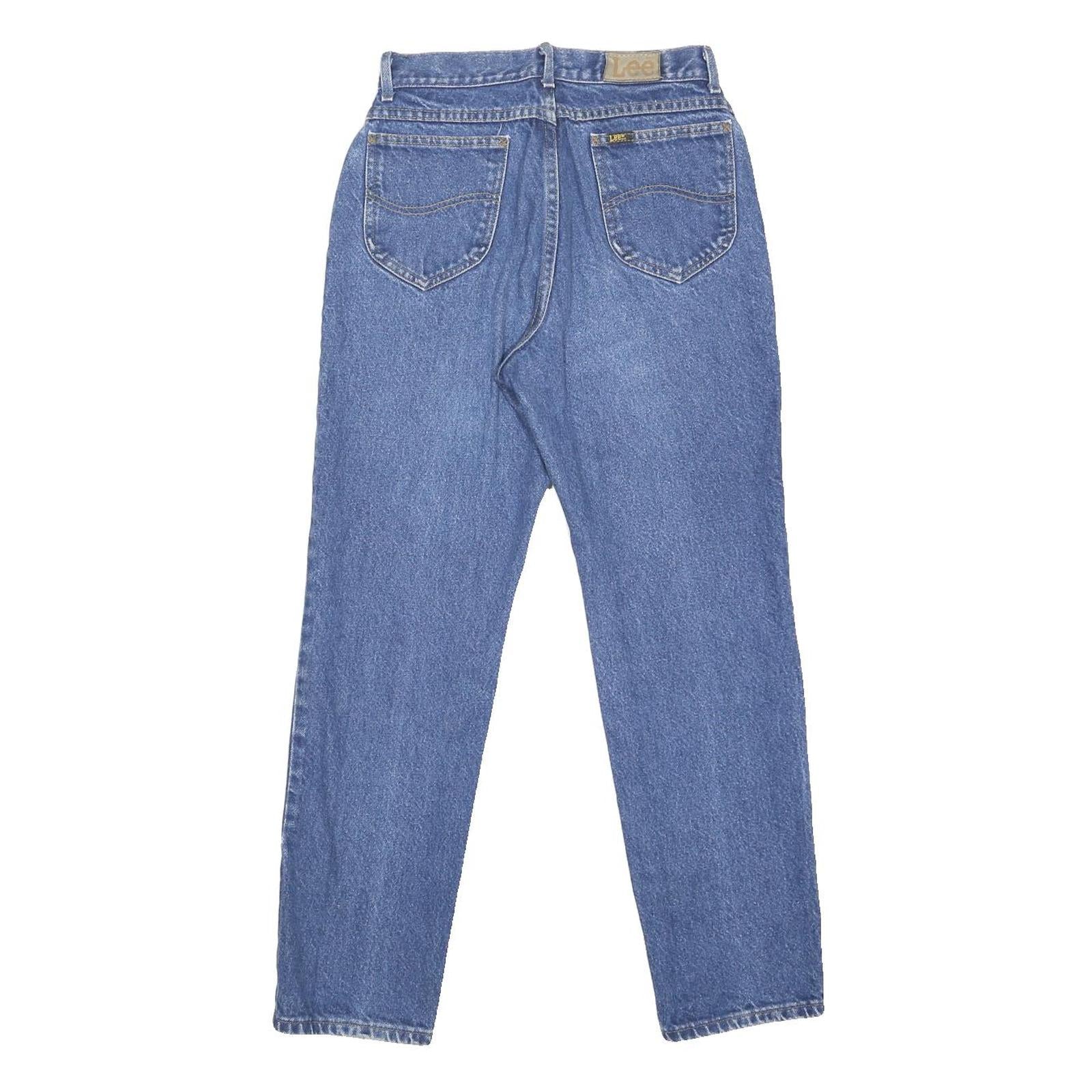 LEE Womens Jeans Blue Regular Straight Denim Medium W26 L28 Classic Fit Zip