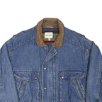ST JOHNS BAY Mens Blue Denim Jacket XL Cotton Blend Casual Outerwear Zip