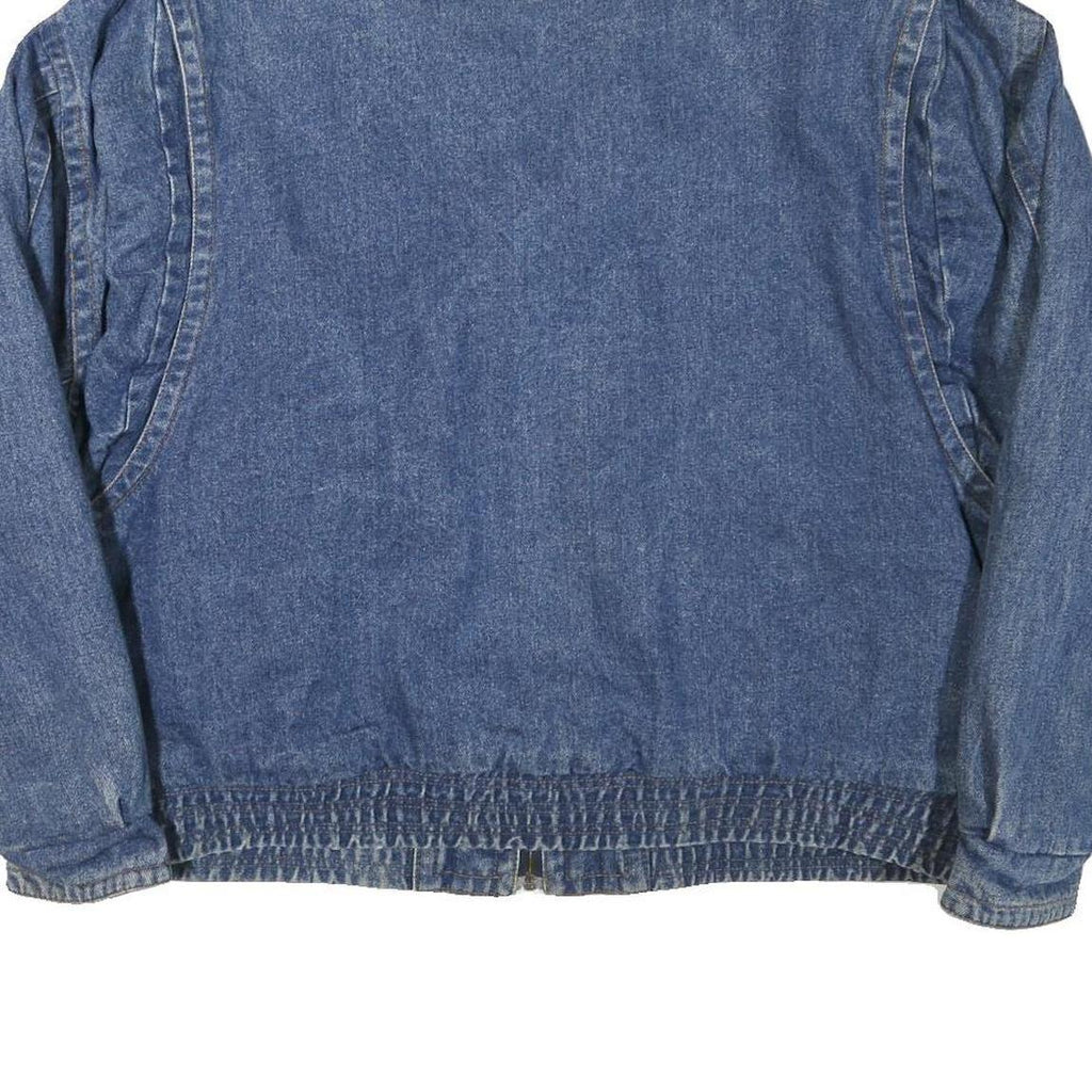 ST JOHNS BAY Mens Blue Denim Jacket XL Cotton Blend Casual Outerwear Zip