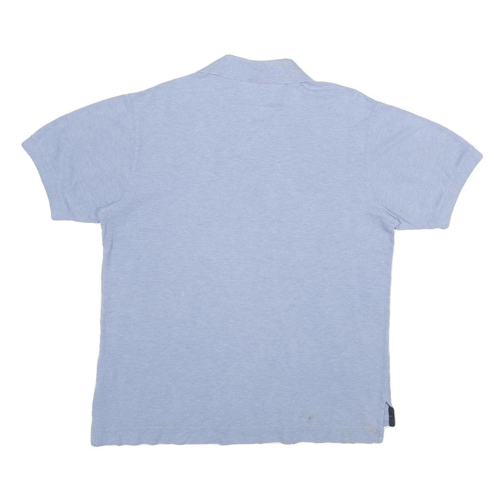 NAUTICA Mens Light Blue Short Sleeve Plain M Cotton Polo Shirt Classic Fit