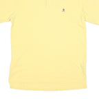 TOMMY HILFIGER Mens Yellow Short Sleeve Plain Polo Shirt S Cotton Blend Classic