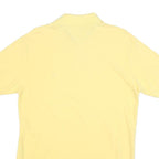 TOMMY HILFIGER Mens Yellow Short Sleeve Plain Polo Shirt S Cotton Blend Classic