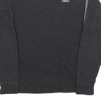ADIDAS Mens Black Crew Neck S Cotton Blend Sweatshirt Three Stripe Design