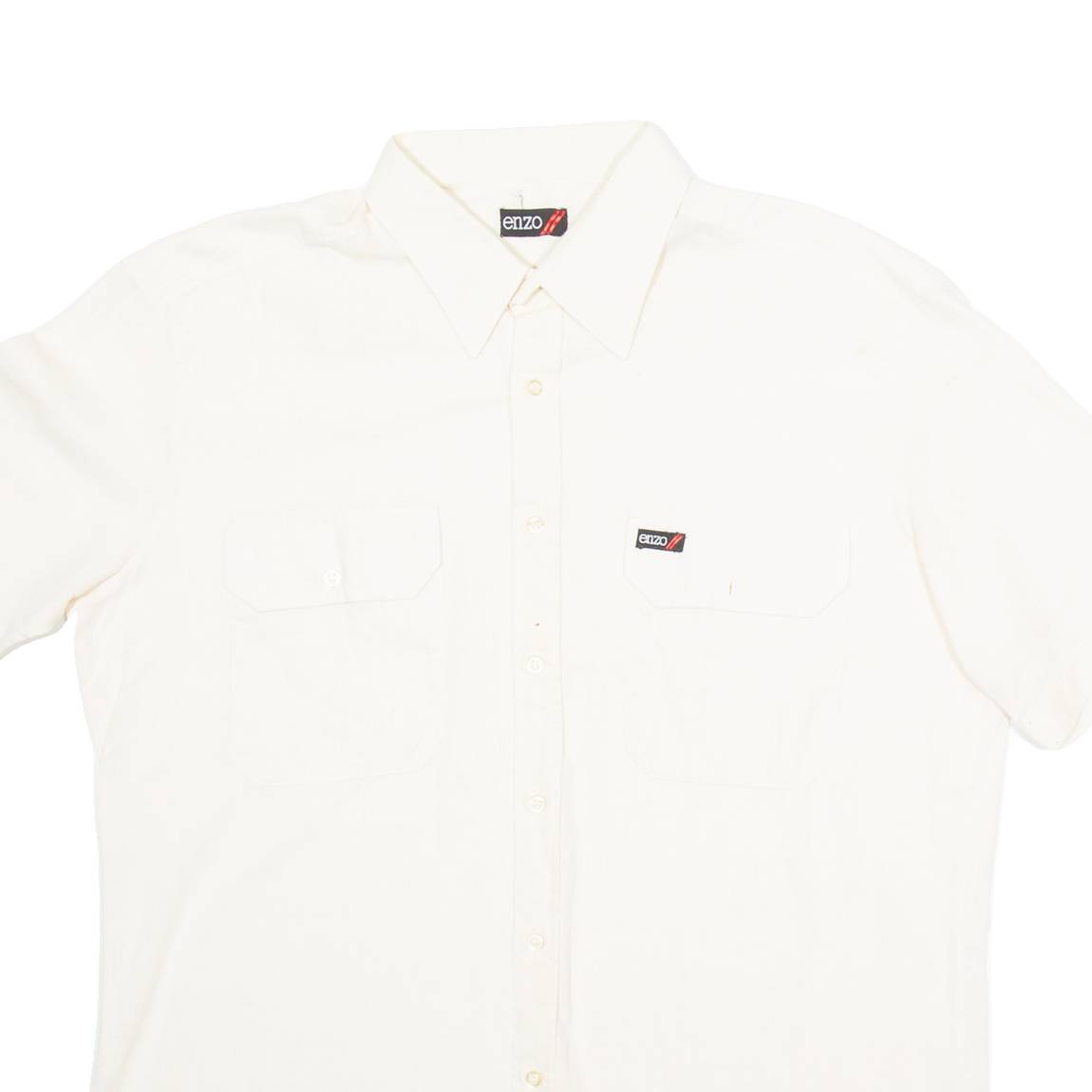ENZO Mens Plain Shirt Beige M
