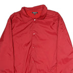 ELLWOOD Mens Red Button Jacket XL Polyester Plain Lightweight Casual
