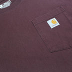 CARHARTT Mens Maroon Long Sleeve Crew Neck Pocket T-Shirt M Cotton Blend