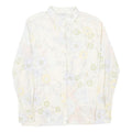 WRANGLER Womens Cream Floral Print Shirt Long Sleeve Collared S Feminine Casual